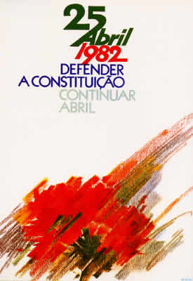 Cartaz do 8 aniversrio do 25 de Abril/1982