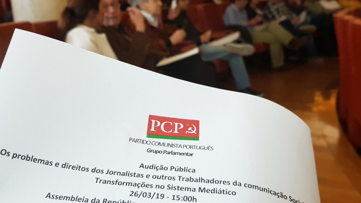 PCP realizou uma audição pública sobre os problemas e direitos dos jornalistas e outros trabalhadores da comunicação social