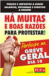 Cartaz do PCP de apelo à paricipação na Greve Geral