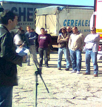 PCP em ac&ccedil;&atilde;o junto dos motoristas de mercadorias