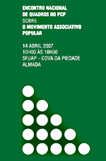 Cartaz do Encontro Nacional de Quadros do PCP sobre Movimento Associativo Popular