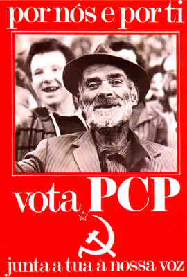 Cartaz eleitoral Por ns e por ti, vota PCP/1975