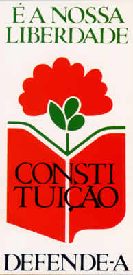 Cartaz da campanha em defesa da Constituio/1982