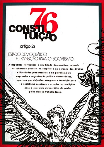 Cartaz com o 2� artigo da CRP/1976