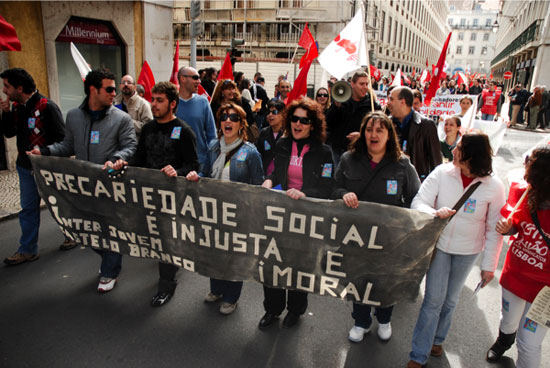 26 Marco, Manifestacao de Jovens Trabalhadores
