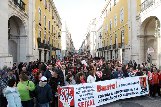 Manif. trabalhadores admin. publica - 5 Fev