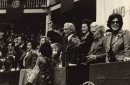 Comício do PCP de 8 de Março de 1975, no Pavilhão dos Desportos, em Lisboa, com a participação Valentina Terechkova (ao lado de Álvaro Cunhal), Maria Alda Nogueira e Maria Lamas