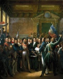 Leitura no Hôtel de Ville de Paris (Câmara Municipal de Paris) da declaração dos deputados e da proclamação do Duque de Orléans, 31 de Julho de 1830 - Baron François Gerard