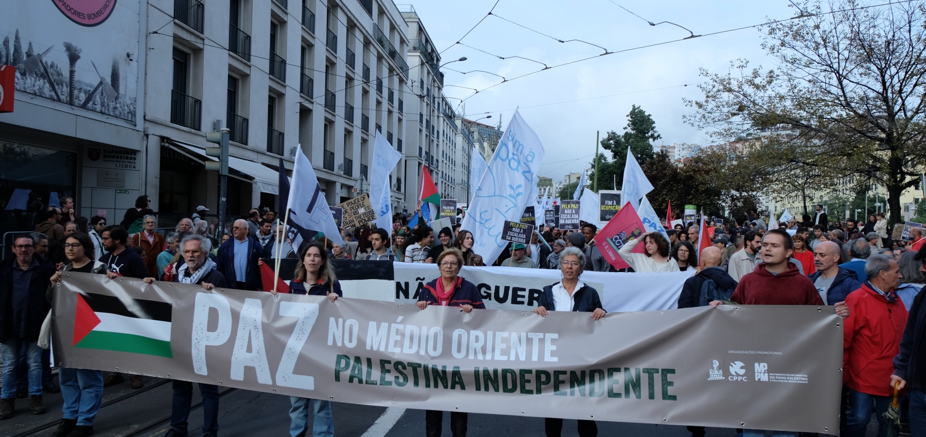 Manifestação pela Paz no Médio oriente. Pelo fim da ocupação da Palestina