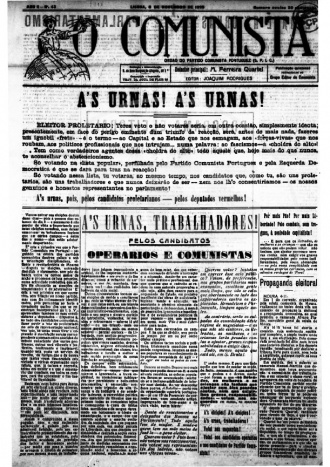 O Comunista, Ano II, n.º 43, 6 de Novembro de 1925