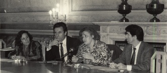 Conferência de imprensa na Assembleia da República com os deputados Odete Santos e Jerónimo de Sousa
