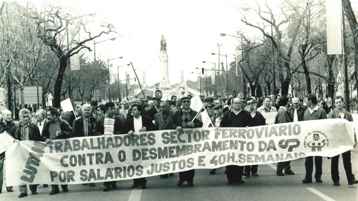 Manifestação da CGTP em Lisboa, a 26 de Fevereiro de 1994