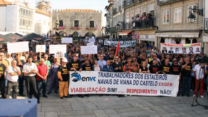 Trabalhadores continuam a luta em defesa dos Estaleiros de Viana