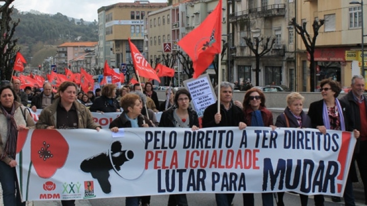 PCP na Manifestação que assinalou o 8 de Março, em Braga