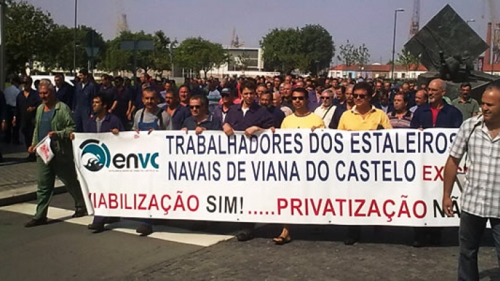 PCP contra a privatização dos Estaleiros Navais de Viana do Castelo
