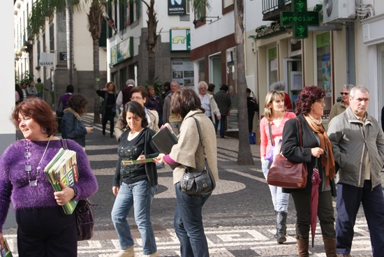 Mulher na sociedade, centro do Funchal, Madeira - 11 de Fevereiro de 2010