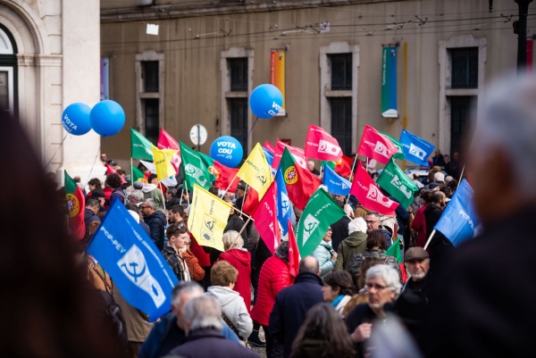 Comício CDU enche Rossio