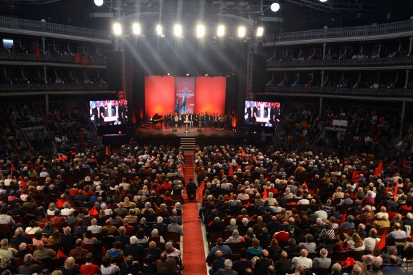 Comício comemorativo do Centenário da Revolução de Outubro