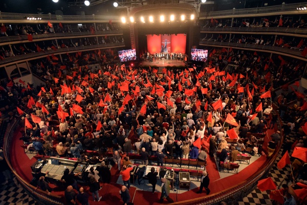 Comício comemorativo do Centenário da Revolução de Outubro