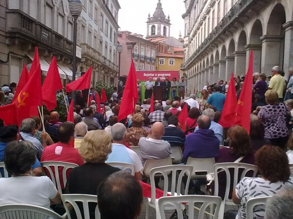 Comício «Rejeitar o programa de agressão, lutar por um Portugal com futuro», em Braga
