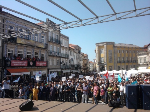 ENVC: Manifestação de trabalhadores em defesa do emprego