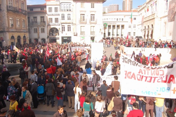 Manifestação em Coimbra
