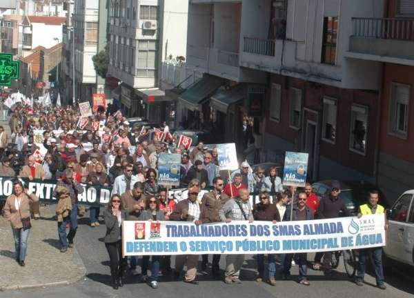 Manifestação em Almada