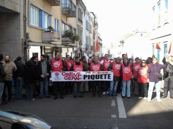 Porto - Desfile do piquete de greve no VIa Catarina