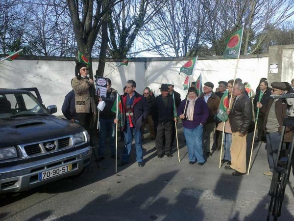Manifestação de agricultores em defesa da produção nacional