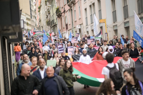Demonstration of solidarity with the Palestinian people