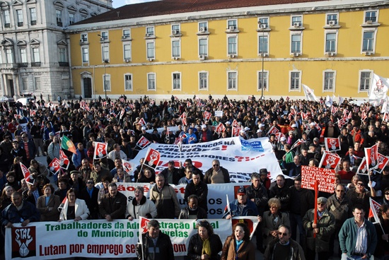 Manifestação de trabalhadores da Administração Pública - 5 de Fevereiro de 2010