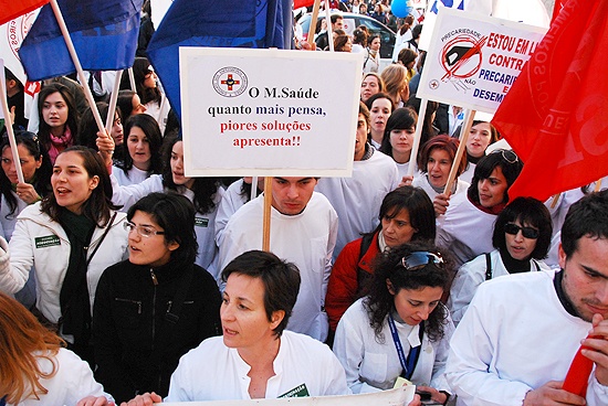 Manifestação dos Enfermeiros - 29 de Janeiro de 2010