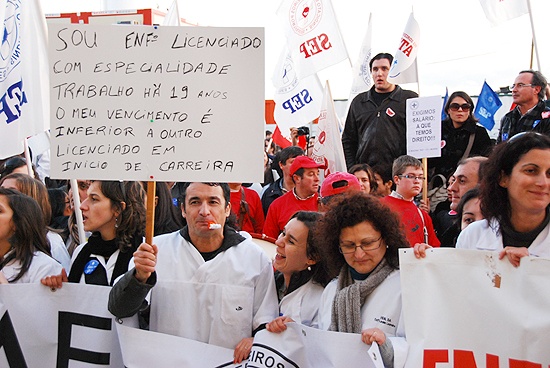 Manifestação dos Enfermeiros - 29 de Janeiro de 2010