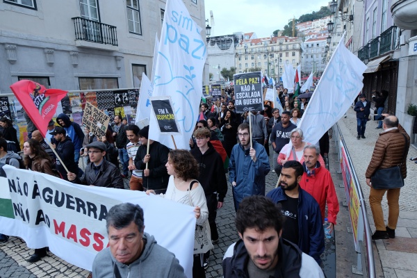 Manifestação pela Paz no Médio oriente. Pelo fim da ocupação da Palestina