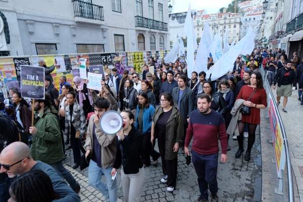 Manifestação pela Paz no Médio oriente. Pelo fim da ocupação da Palestina