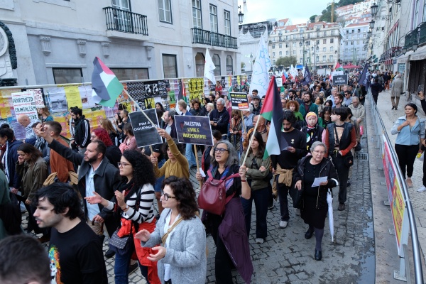 Manifestação pela Paz no Médio oriente. Pelo fim da ocupação da Palestina