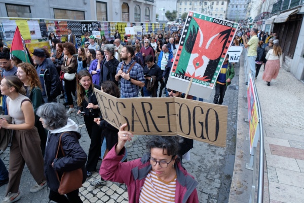 Manifestação pela Paz no Médio oriente. Pelo fim da ocupação da Palestina