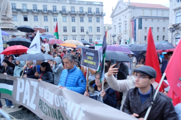 Manifestação pela Paz no Médio oriente. Pelo fim da ocupação da Palestina