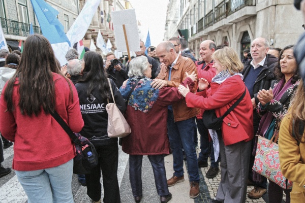 Manifestação pela Paz no Médio Oriente e pelos direitos do Povo Palestiniano
