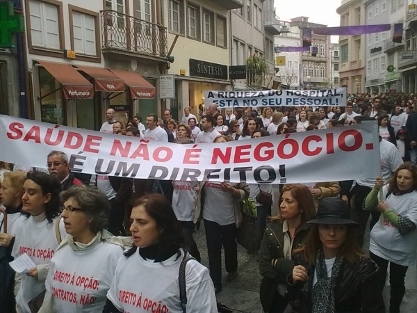 Marcha em defesa do Hospital de S. Marcos, Braga