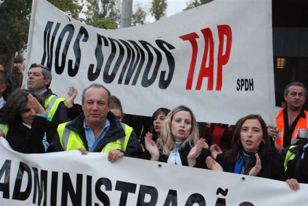 Plenário e concentração de trabalhadores do grupo TAP