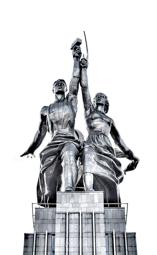 Operário e kolkhoziana, escultura construída para a Exposição Mundial de Paris de 1937